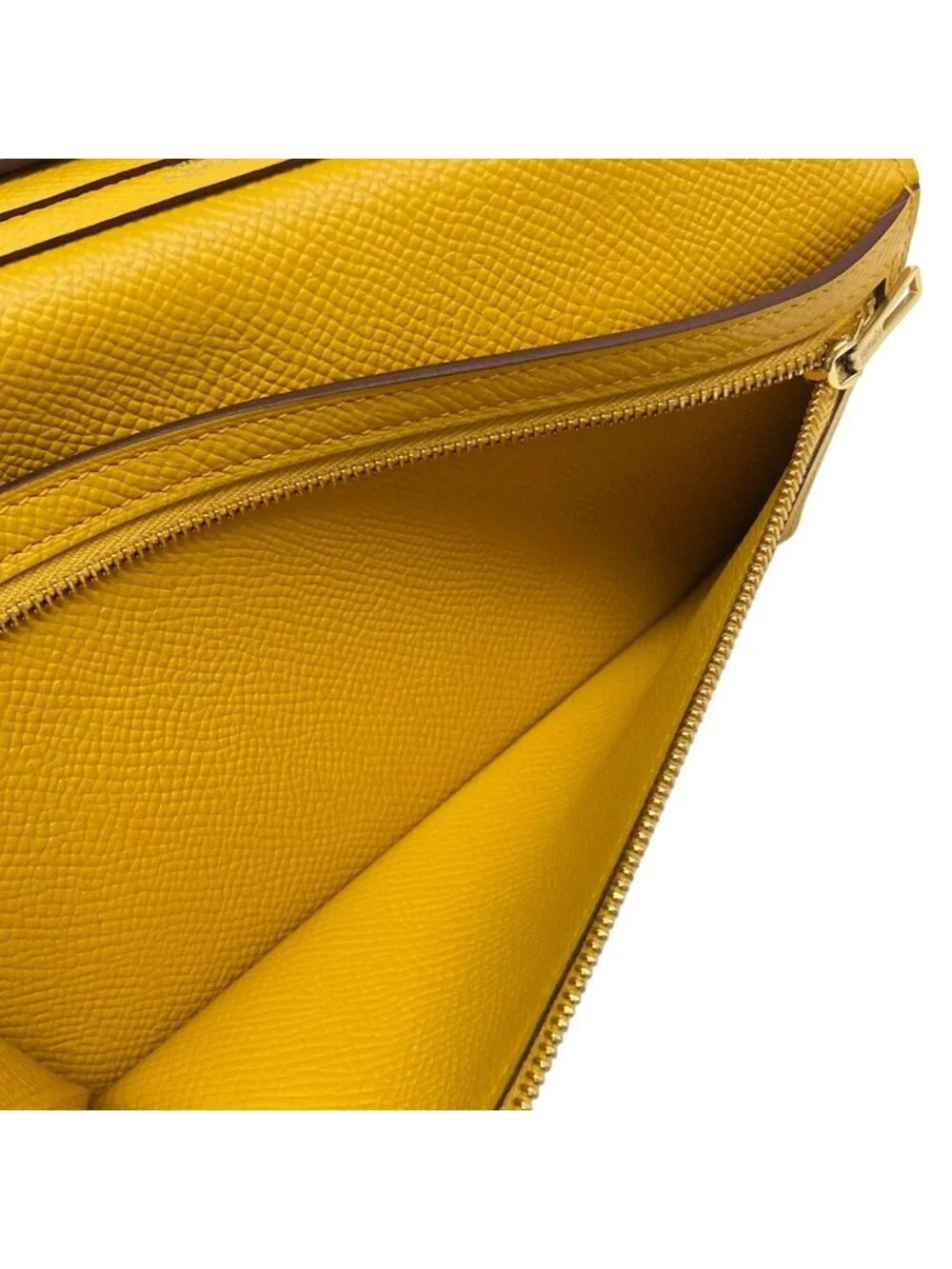 Hermes Wallet Bearn Souffle Joan Ambre Gold Protection